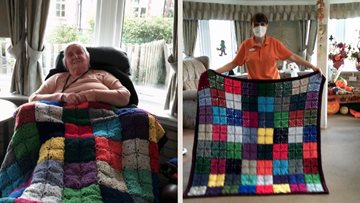 Member of local community makes blankets for Bridport Residents